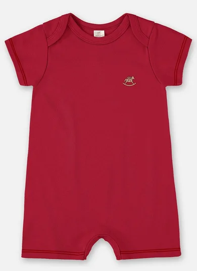 Macaquinho Unissex Bebê em Suedine Essentials (Vermelho) Up Baby