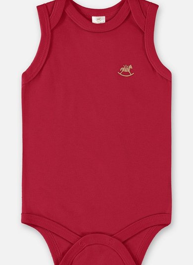 Body Regata em Suedine Unissex para Bebê (Vermelho) Up Baby