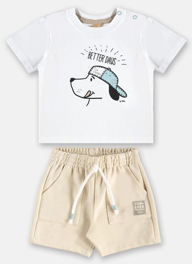 Conjunto Melhores Dias para Bebê Menino (Branco) Up Baby