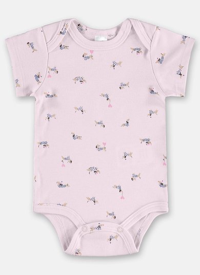 Body para Bebê Menina em Suedine Essentials (Rosa Claro) Up Baby