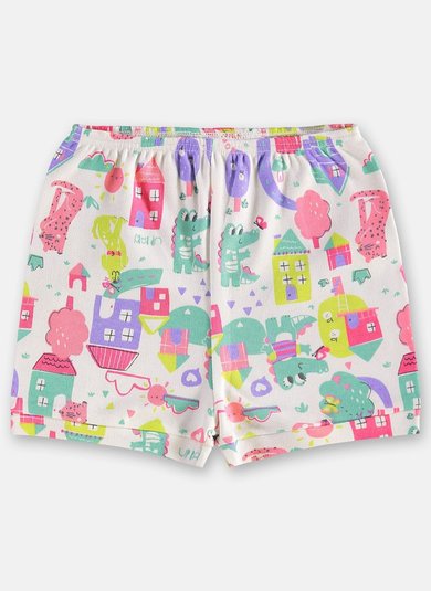 Short em Suedine Essentials para Bebê Menina (Branco) Up Baby