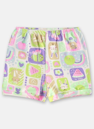 Short em Suedine Essentials para Bebê Menina (Branco) Up Baby