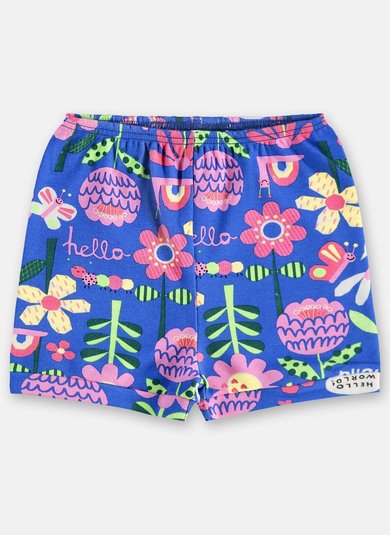 Short em Suedine Essentials para Bebê Menina (Azul) Up Baby
