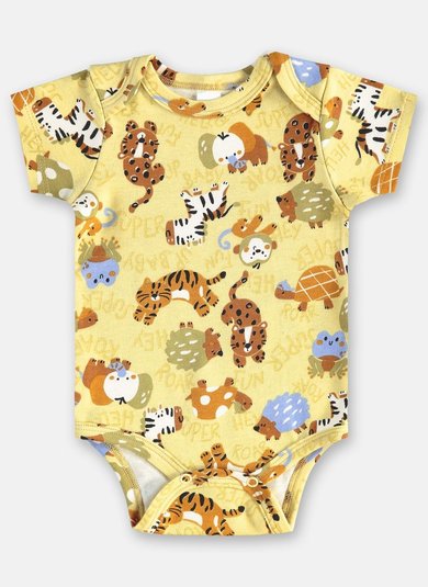 Body em Suedine Essentials Estampado para Bebê Menino (Verde) Up Baby