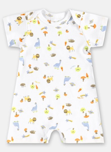 Macaquinho para Bebê Menino em Suedine Essentials (Branco) Up Baby