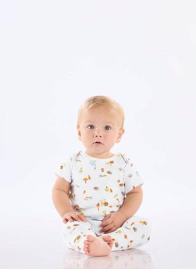 Calça Bebê Menino em Suedine Essentials Branco