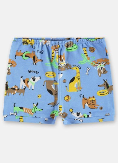 Short para Bebê Menino em Suedine Essentials Azul