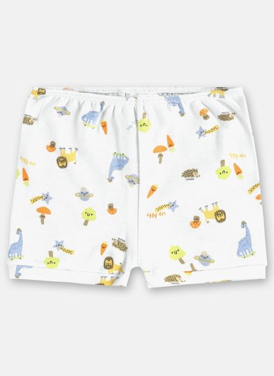 Short Bebê Menino em Suedine Essentials Branco