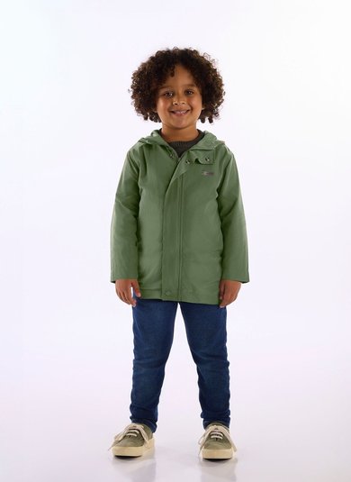 Jaqueta Parka Infantil Masculina Verde