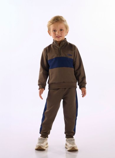 Conjunto Masculino Active Fleece com Proteção Uv50+ Marrom