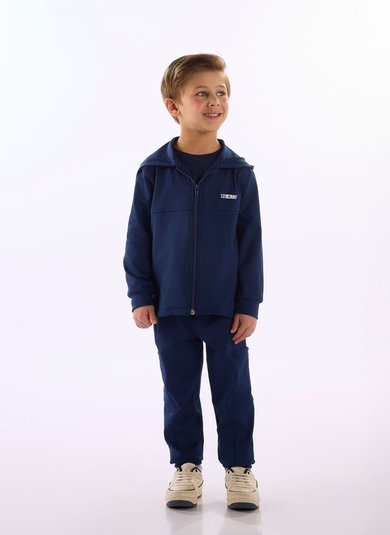 Conjunto Infantil Jaqueta e Calça Uv50+ Power Gym Azul