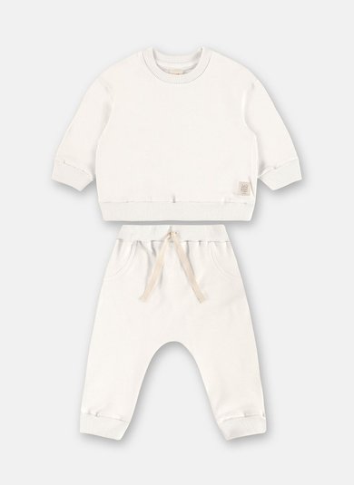Conjunto Bebê Unissex em Molecotton Sustentável Off White