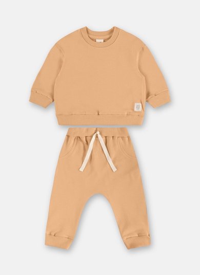 Conjunto Bebê Unissex em Molecotton Sustentável Marrom
