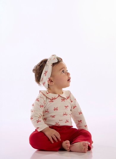 Conjunto para Bebê Menina com Body e Calça Vermelho