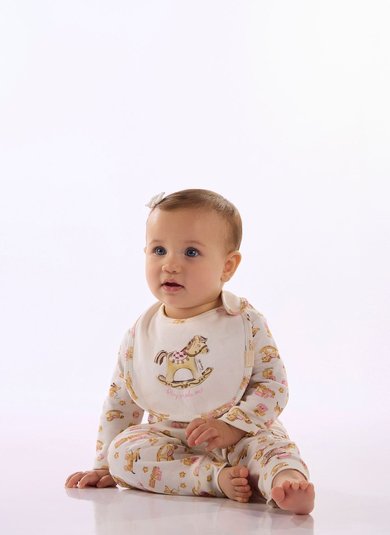 Babador Bebê em Suedine Premium com Estampa Multicolor