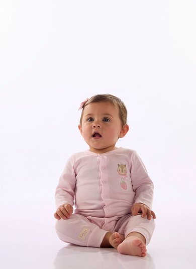 Macacão Longo para Bebê Unissex Rosa