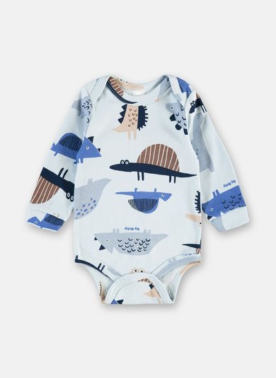 Body para Bebê Menino em Suedine Premium Multicolor