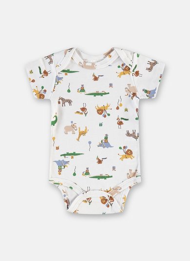 Body Bebê Menino Suedine Premium Estampado Multicolor