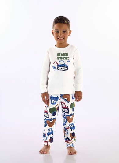 Pijama Unissex Infantil Suedine Off White