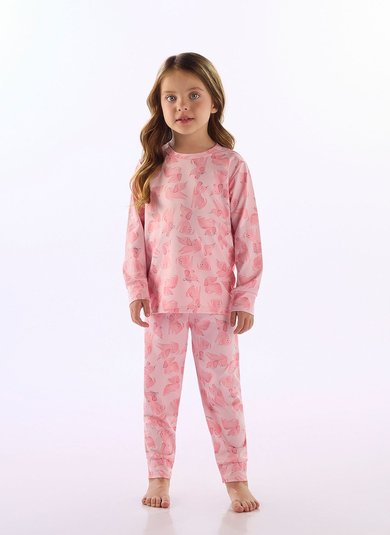 Pijama Infantil Unissex Térmico Rosa