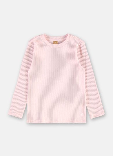 Blusa Confortável Infantil Feminina Manga Longa Rosa