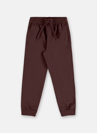 Calça Infantil em Moletom sem Felpa Marrom