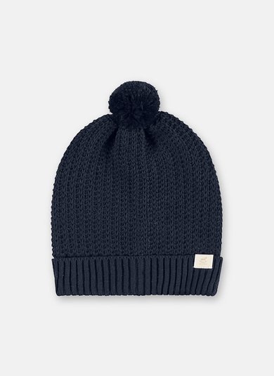 Gorro Unissex Infantil com Pompom Azul