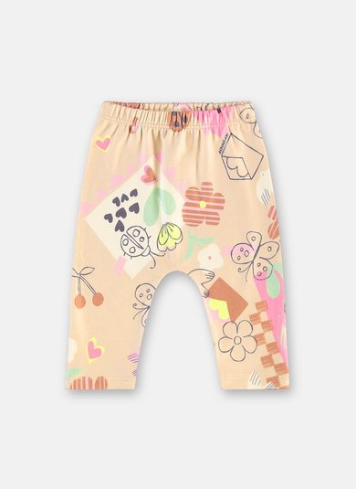 Calça para Bebê Menina em Malha Peluciada Amarelo