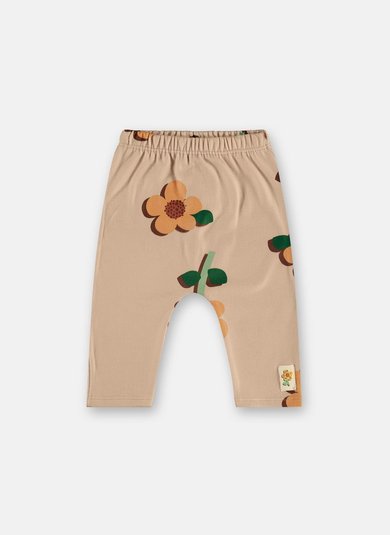 Calça para Bebê Menina em Malha Peluciada Marrom