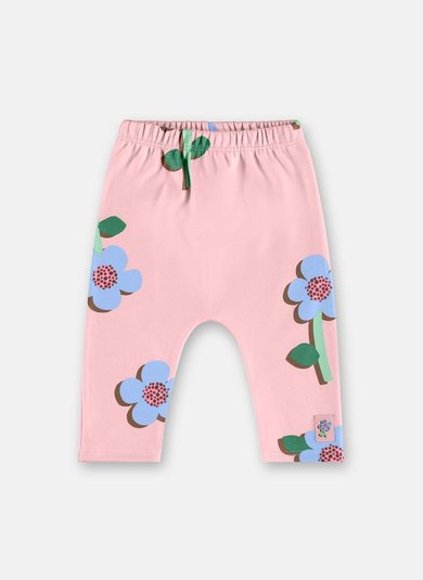 Calça para Bebê Menina em Malha Peluciada Rosa