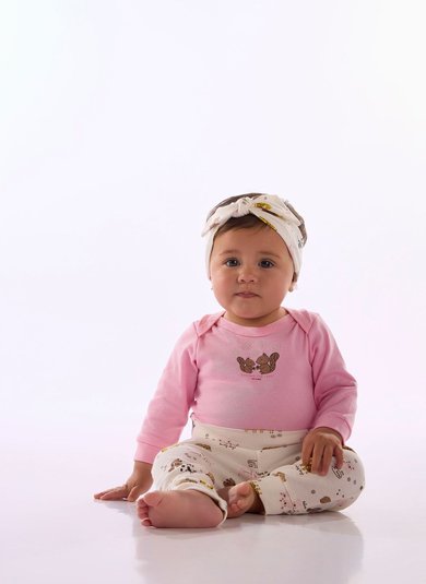 Conjunto em Suedine Essentials para Bebê com Body e Calça Branco