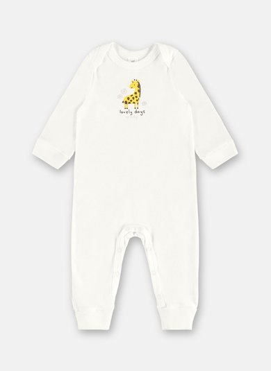 Macacão Essentials Bebê em Suedine Premium Branco