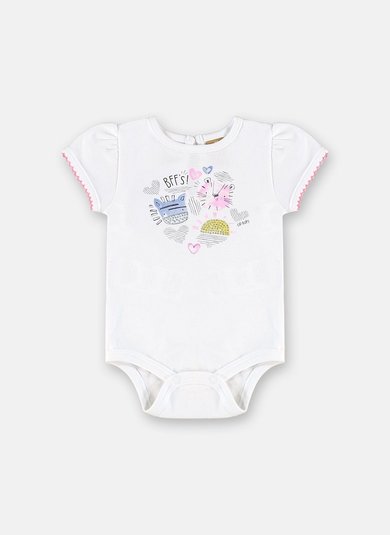Conjunto Bebê Menina Body e Short Branco