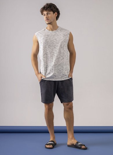 Regata Básica em Malha Jet Masculino (Branco) Just Basic
