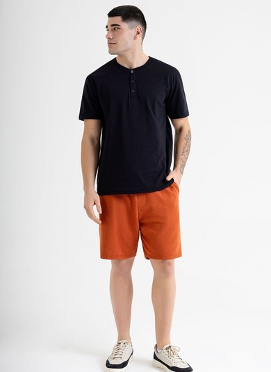 Camiseta Portuguesa Masculina em Meia Malha (Azul Marinho) Just Basic