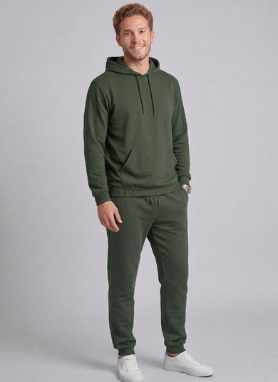 Blusão Masculino em Moletom Gorgurão (Verde) Just Basic