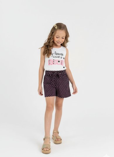 Conjunto My Favorite color is Neon Infantil (Branco) Guloseima