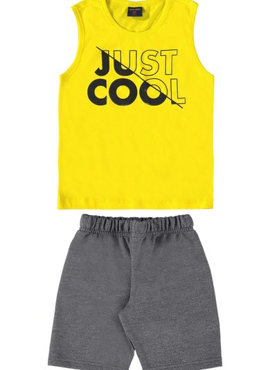 Conjunto Just Cool Infantil para Menino (Amarelo) Guloseima
