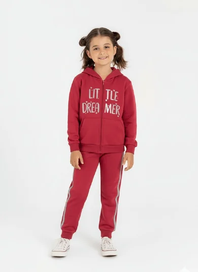 Conjunto Jaqueta e Calça Infantil Menina (Vermelho) Guloseima
