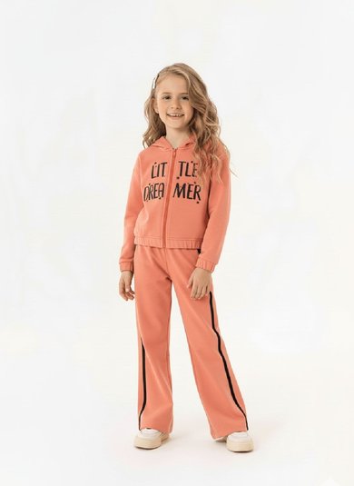 Conjunto Jaqueta e Calça Infantil Menina (Laranja) Guloseima