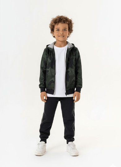 Jaqueta de Moletom Infantil para Meninos (Verde) Guloseima