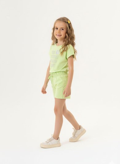 Conjunto Infantil para Menina em Molecotton (Verde) Guloseima