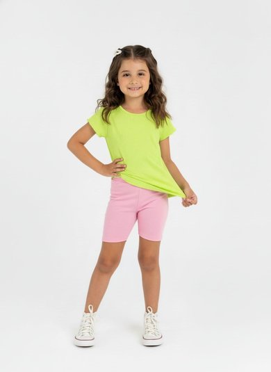 Blusa Infantil em Ribana para Menina (Verde) Guloseima