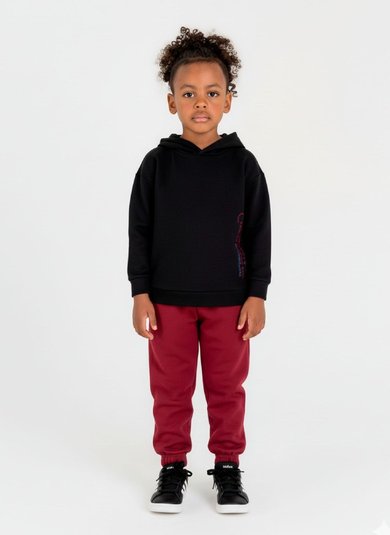 Conjunto Infantil Masculino em Meia Malha Flamê (Preto) Guloseima