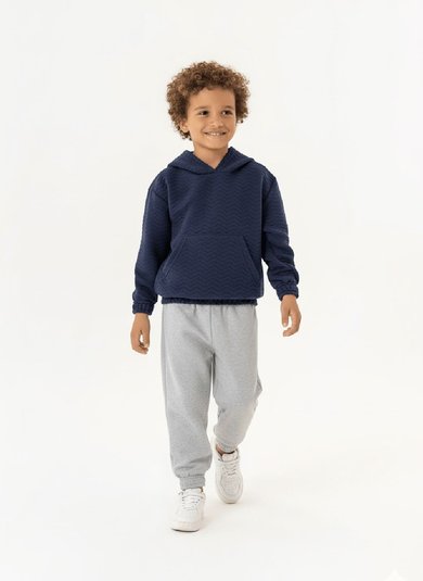 Conjunto Infantil Masculino Blusão e Calça (Azul Marinho) Guloseima