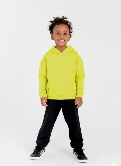 Blusão em Moletom Infantil Masculino Verde Claro