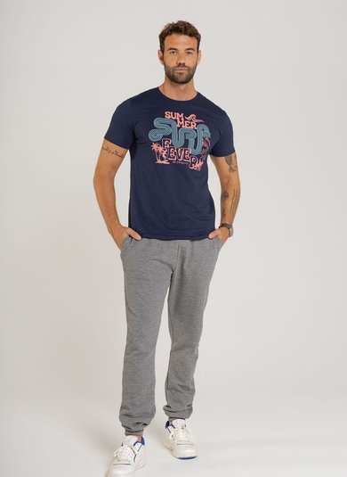 T-Shirt Masculina de Manga Curta (Azul) The Philippines