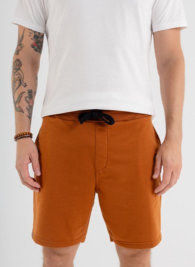 Bermuda Masculina em Moletom sem Felpa (Marrom) The Philippines