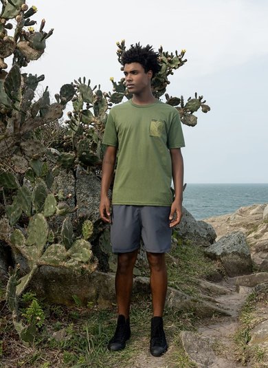 Camiseta Manga Curta com Estampa Masculina (Verde) The Philippines