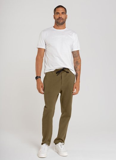 Calça Masculina em Malha Alfaiataria com Elastano (Verde) The Philippines